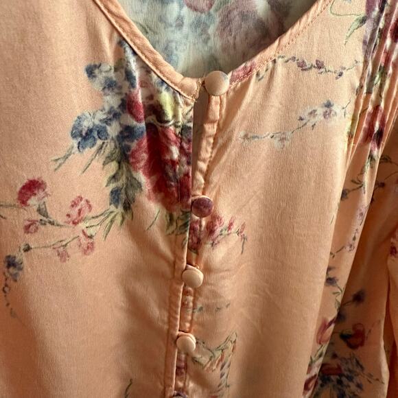 LoveShackFancy Talia Silk Top in Duchess Women's Size XS - Picture 4 of 6